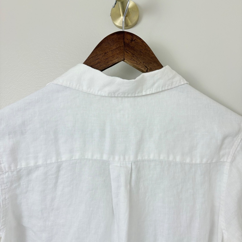 Gap Linen Tunic Shirt Womens Small White Popover Minimal Capsule Resortwear Cool - Picture 8 of 13